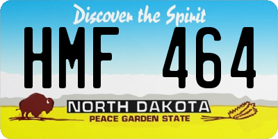 ND license plate HMF464