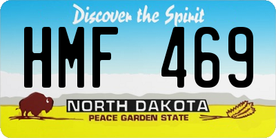 ND license plate HMF469