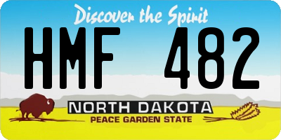 ND license plate HMF482