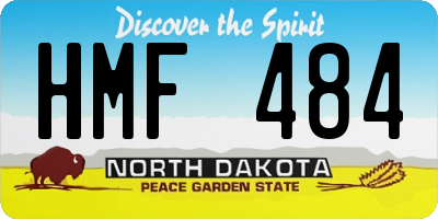 ND license plate HMF484