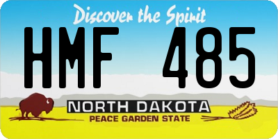 ND license plate HMF485