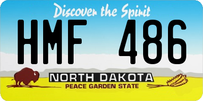 ND license plate HMF486