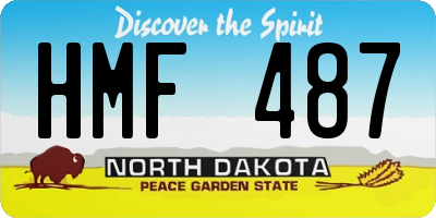 ND license plate HMF487