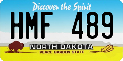 ND license plate HMF489