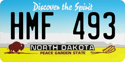 ND license plate HMF493