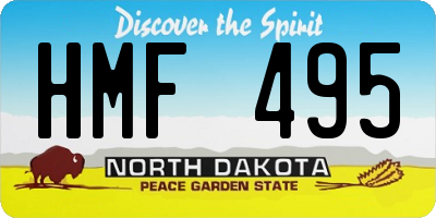 ND license plate HMF495