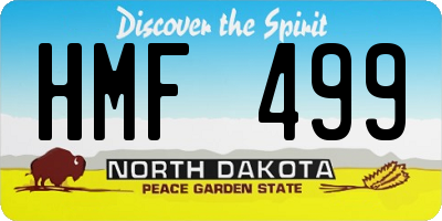 ND license plate HMF499