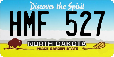 ND license plate HMF527