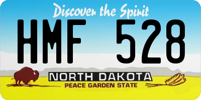 ND license plate HMF528