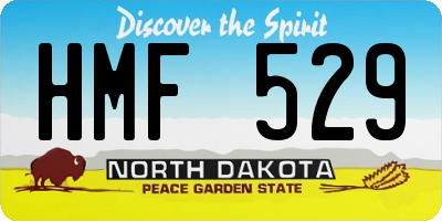 ND license plate HMF529