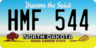 ND license plate HMF544