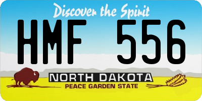 ND license plate HMF556