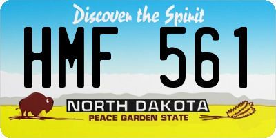 ND license plate HMF561