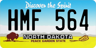 ND license plate HMF564