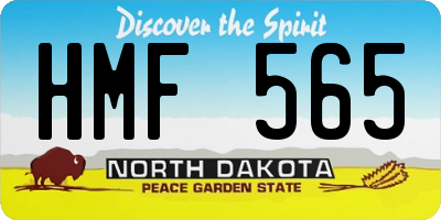 ND license plate HMF565