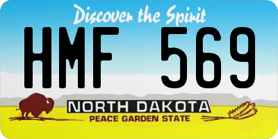 ND license plate HMF569