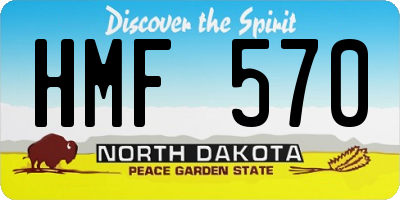 ND license plate HMF570