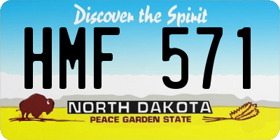 ND license plate HMF571