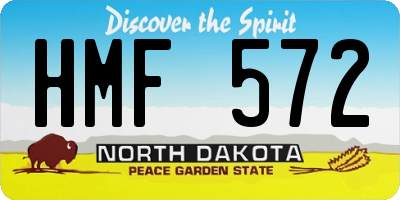 ND license plate HMF572