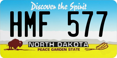 ND license plate HMF577