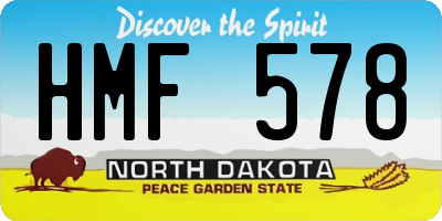 ND license plate HMF578