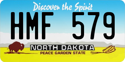 ND license plate HMF579