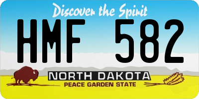 ND license plate HMF582