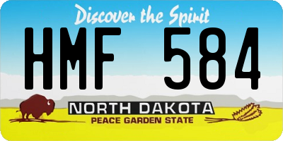 ND license plate HMF584