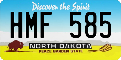 ND license plate HMF585