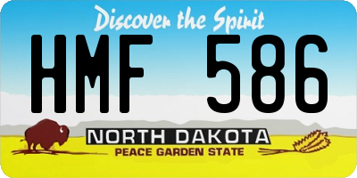 ND license plate HMF586