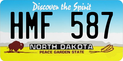 ND license plate HMF587