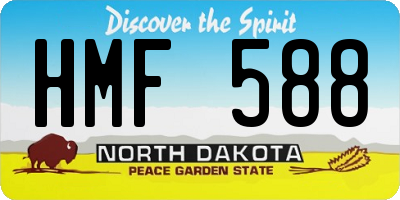 ND license plate HMF588