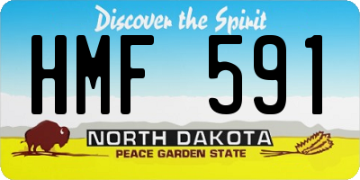 ND license plate HMF591