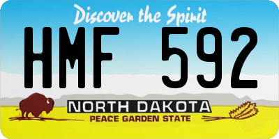 ND license plate HMF592