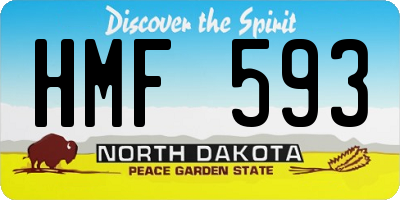 ND license plate HMF593