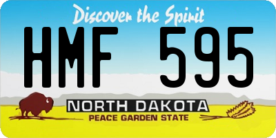 ND license plate HMF595