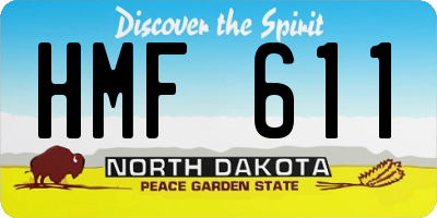 ND license plate HMF611