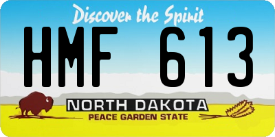 ND license plate HMF613