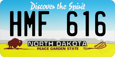 ND license plate HMF616