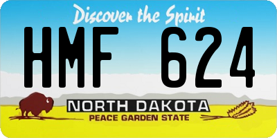 ND license plate HMF624