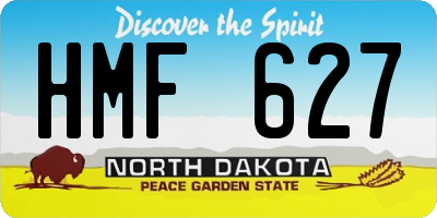 ND license plate HMF627