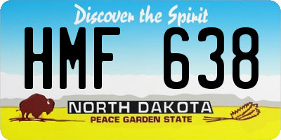 ND license plate HMF638