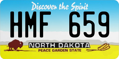 ND license plate HMF659