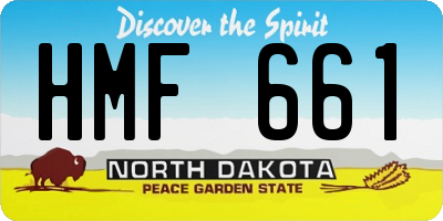 ND license plate HMF661