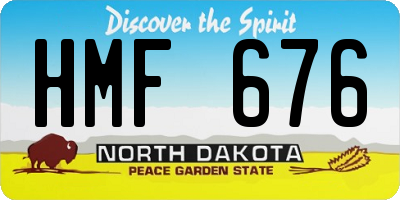 ND license plate HMF676
