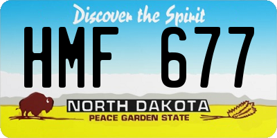 ND license plate HMF677