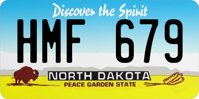 ND license plate HMF679