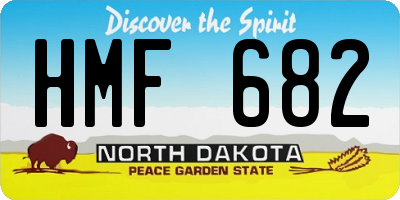 ND license plate HMF682