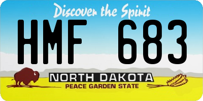 ND license plate HMF683