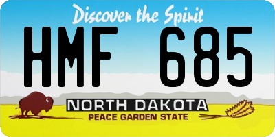 ND license plate HMF685